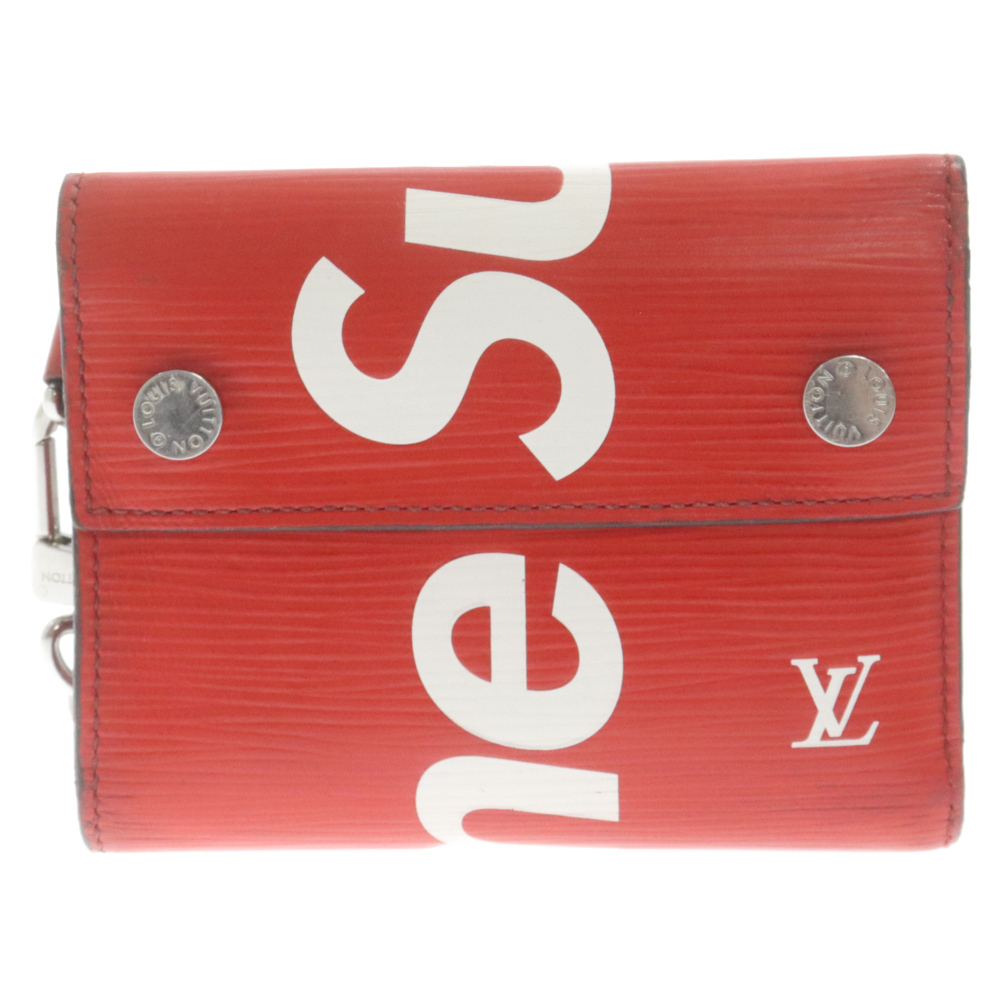 SUPREME Chain Wallet Epi Leather Red
